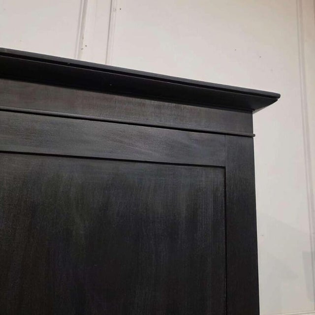 English Ebonized Linen Cupboard For Sale - Image 6 of 9