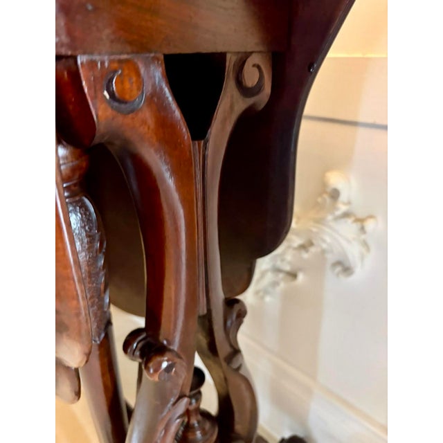 Antique Victorian Rosewood Drop Leaf Sutherland Occasional Table, 1850 For Sale - Image 11 of 17
