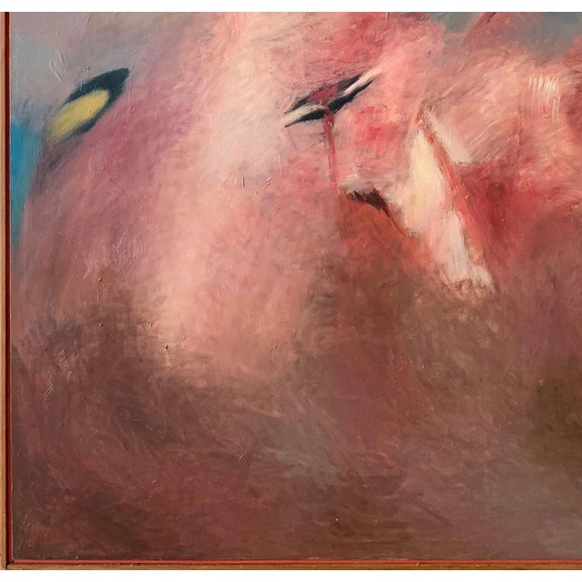 1994 Mixed Media Abstract Painting "Visitation" For Sale - Image 4 of 6