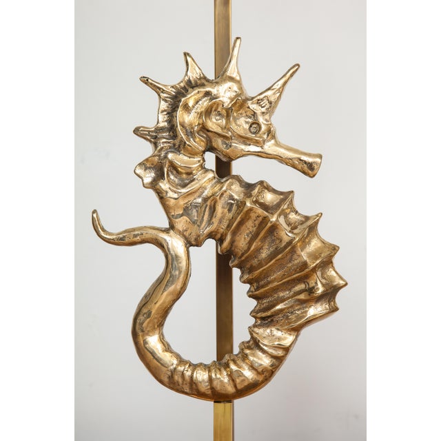Not Yet Made - Made To Order Bespoke Seahorse Bronze Table Lamps - A Pair For Sale - Image 5 of 10