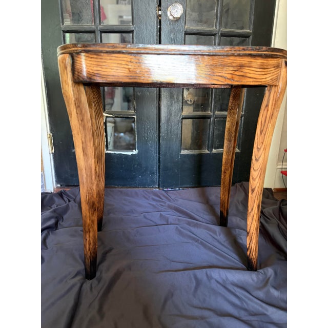 1920s Solid Oak Shou Sugi Ban Accent Table For Sale - Image 11 of 12