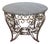 20th Century French Iron Round Center Table With Verde Marble For Sale