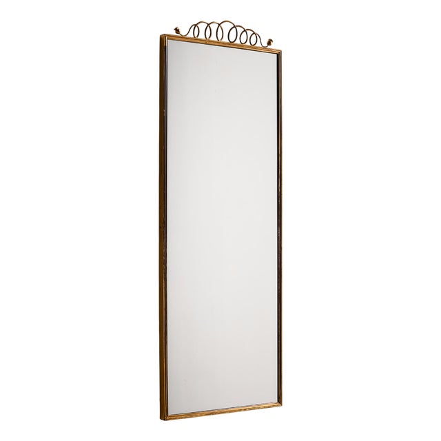 Metal and Brass Framed Mirror For Sale
