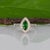 Tsavorite Garnet Ring With Natural Diamond Accents: Solid 14k Gold, Size 6.75 For Sale In Columbus - Image 6 of 9