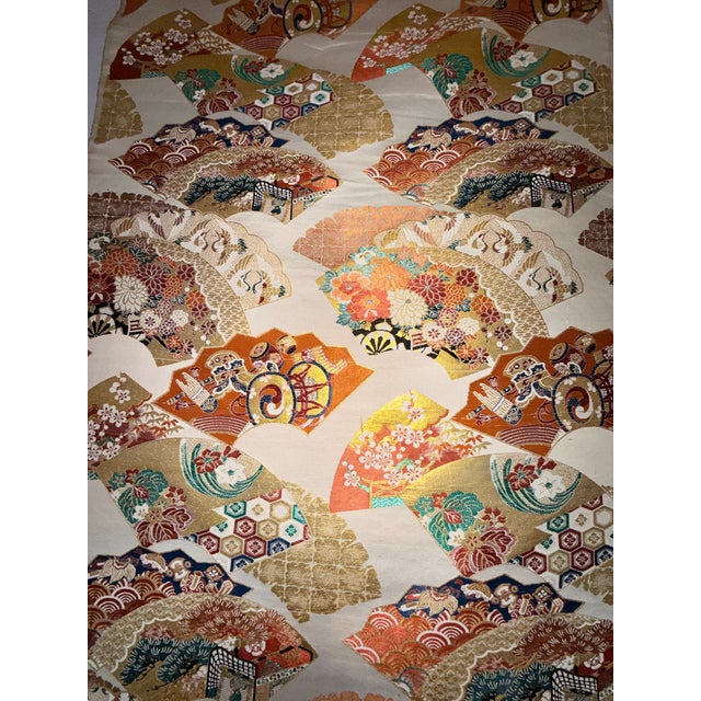 Rare Vintage Japanese Hand-Woven Textile For Sale - Image 11 of 12
