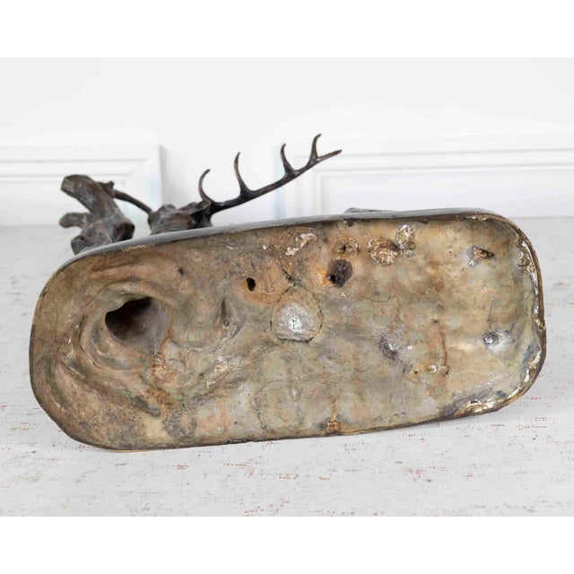 Realism Large Bronze Animal Group – Rutting Stag – Late 19th Century. For Sale - Image 3 of 12