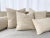 Plastic Seaside Smooth 20x20 Beige Indoor Outdoor Pillow For Sale - Image 7 of 8
