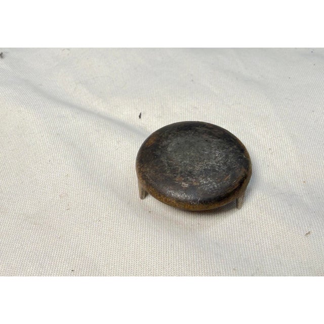 Gray Large Antique Solid Nickel Plated Brass Hammer Front Door Knocker Bell Alarm For Sale - Image 8 of 12