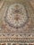 Vintage Persian Tabriz Rug, Finely Hand-Knotted Wool & Silk, Floral Pattern, Ivory & Blue, 7x10 For Sale - Image 9 of 9