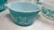 Vintage Pyrex Turquoise "Amish Butterprint" Cinderella Nesting Bowls & Fridgies - 7 pcs For Sale - Image 11 of 12