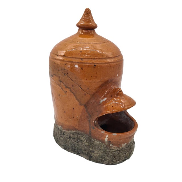 Antique Ceramic Bird Feeder, Central Europe, 1900s For Sale - Image 11 of 11