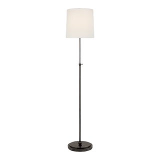 Thomas O'Brien by Visual Comfort Signature Bryant Floor Lamp in Bronze with Linen Shade For Sale