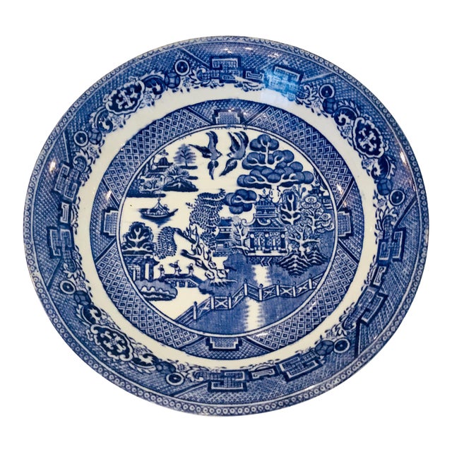 Antique English Baker & Co Blue Willow Bowl Chairish