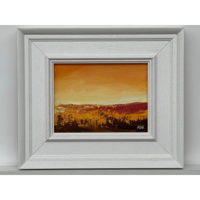 Early 21st Century Golden Hour - Miniature Abstract Landscape Art by Contemporary British Artist 2025 For Sale - Image 5 of 13