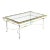 French Brass and Chrome Coffee Table by Maison Charles For Sale