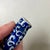 Antique Blue & White Enamel Lotus Flower Chinese Snuff Bottle With Stone Stopper For Sale - Image 14 of 15