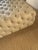 Vintage tufted leather ottoman. Soft leather in very good condition. Statement piece for large open seating area.