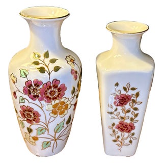 Hand Painted Bud Vases - Set of 2 For Sale