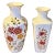 Zsolnay Porcelain Vases - Cream Color With Flowers For Sale