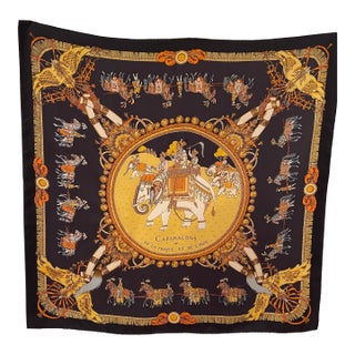 Hermès Foulard En Soie Caparaçons De Ledoux Philippe 1960 For Sale