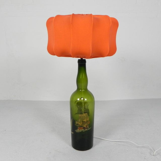 Wine Bottle Table Lamp with Fabric Shade, 1970s For Sale - Image 17 of 17