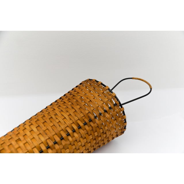 Scandinavian Rattan and String Umbrella Stand, Sweden, 1960s For Sale - Image 6 of 9
