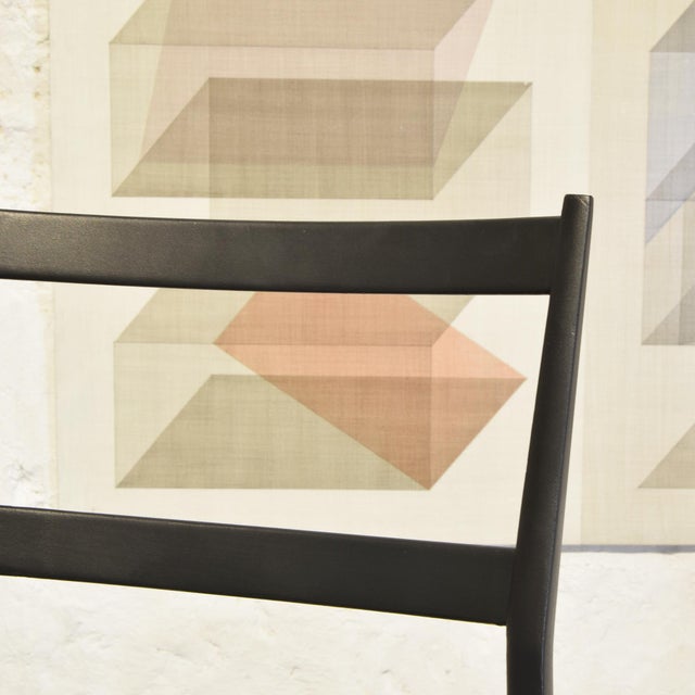 Super Leggera Chairs in Black Lacquered Ash by Gio Ponti for Cassina, 1950s, Set of 6 For Sale - Image 9 of 14