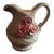 Vintage Studio Art Pottery Ceramic Pitcher With Applied Florals For Sale