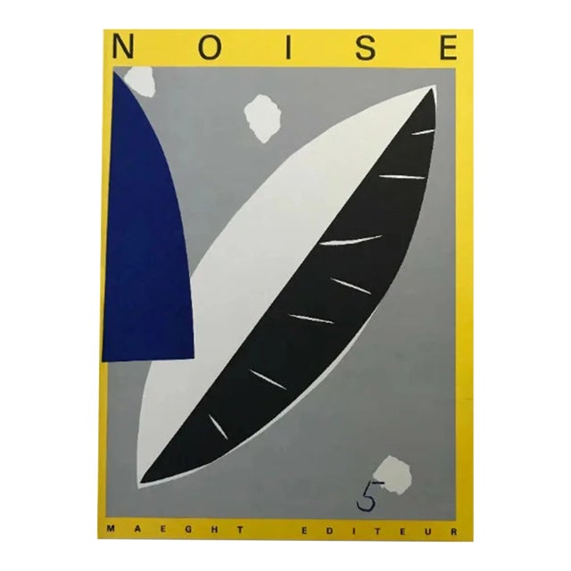 Aki Kuroda Original Lithograph N5-1 Noise 1988 For Sale