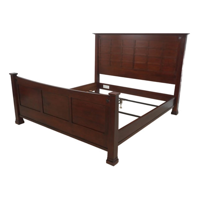Stickley King Size Model 8747 Cherry Panel Bed For Sale