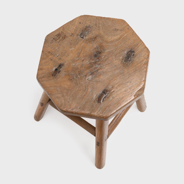Pair of Antique Chinese Lucky Eight Stools, Early 20th Century For Sale In Chicago - Image 6 of 8