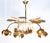 Important brass water lily chandelier by Christian Techoueyeres for Maison Jansen. 5 arms, 10 lights (5 in the central...
