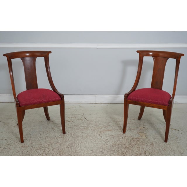 Set of 8 Stickley Cherry Regency Dining Room Chairs For Sale - Image 11 of 18