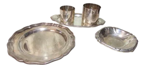 Art Deco Plates, 2 Trays, Plate, 2 Containers, Price for 5 Pieces, Set of 5