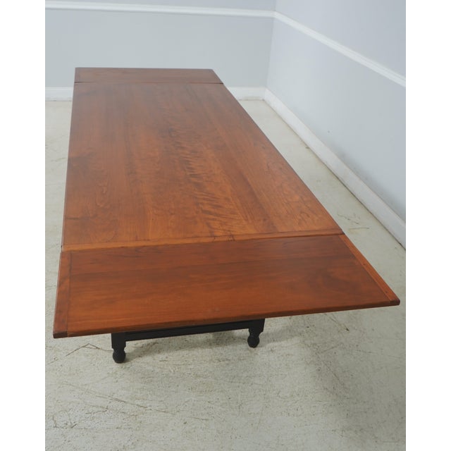 Wood Eldred Wheeler Cherry Top Dining Room Farm Table For Sale - Image 7 of 12