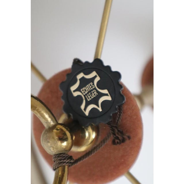 Brown Brown Bouillotte Suede Table Lamp from Lederlux, 1970s For Sale - Image 8 of 18