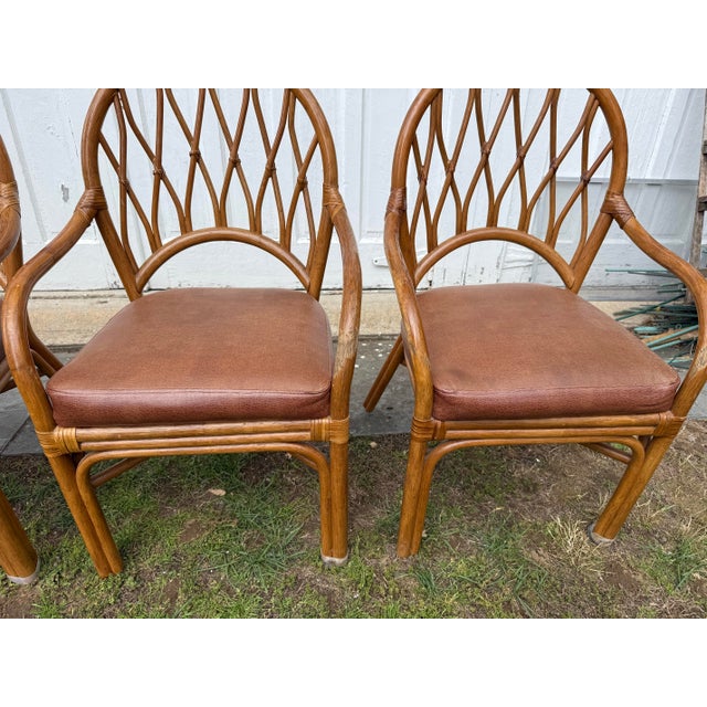 Mid-Century Modern Mid Century Bentwood Arm Chairs Set of Four For Sale - Image 3 of 12
