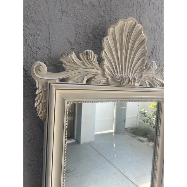 Palm Beach Regency Style Mirror With Shell Detail For Sale - Image 10 of 10