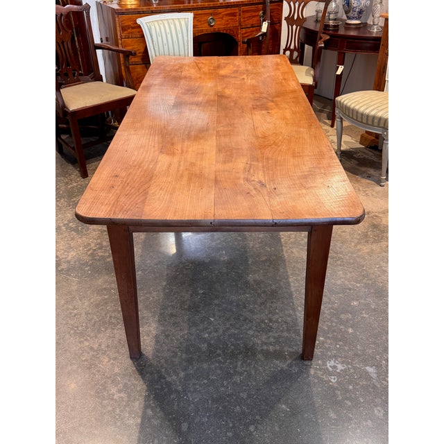 19th Century 19th Century French Cherry Farm Table For Sale - Image 5 of 9