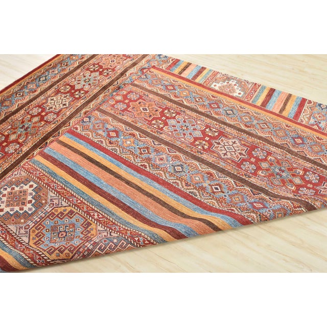 Fine Khorjin Rug 8’4” X 9’8” Multicolor Wool Tribal Hand-Knotted Carpet For Sale - Image 12 of 13