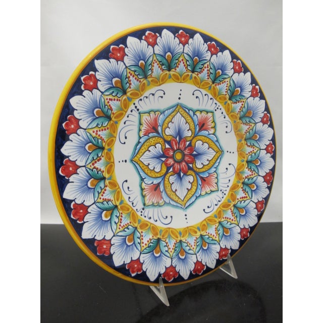 Bright and so lovely Deruta Italian majolica plate by artisan Gialletti Giulio. Could be used as a serving dish or placed...