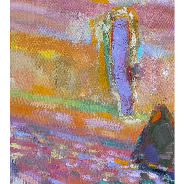 Ralph Della Volpe, Modernist Abstract Oil Painting Marine Seascape Sunset W Boat Ralph Della Volpe For Sale In Miami - Image 6 of 7