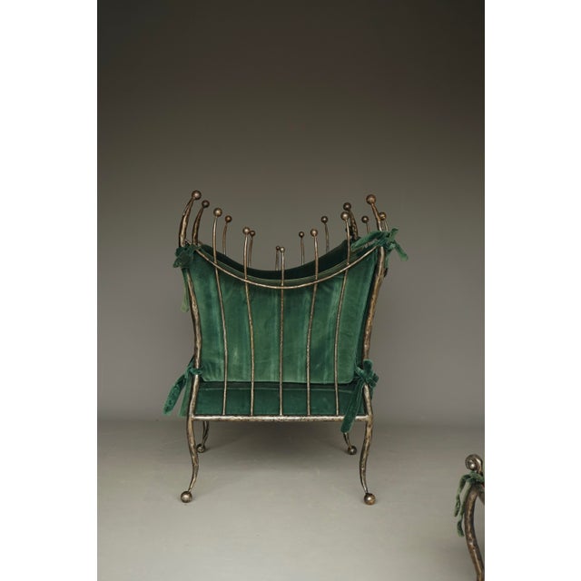 Set of Vintage Lounge Chair and Ottoman, 1980s For Sale - Image 6 of 16