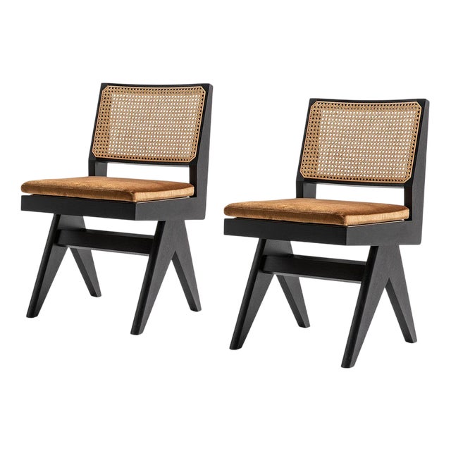 Set of 055 Capitol Complex Chairs by Pierre Jeanneret for Cassina For Sale