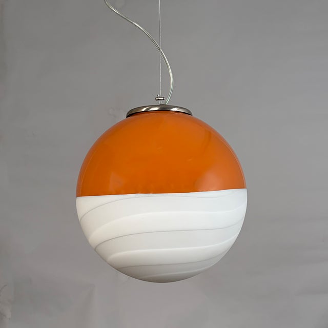 Glass Premium Pendant Light from Mariana Iskra, 1980s For Sale - Image 10 of 18