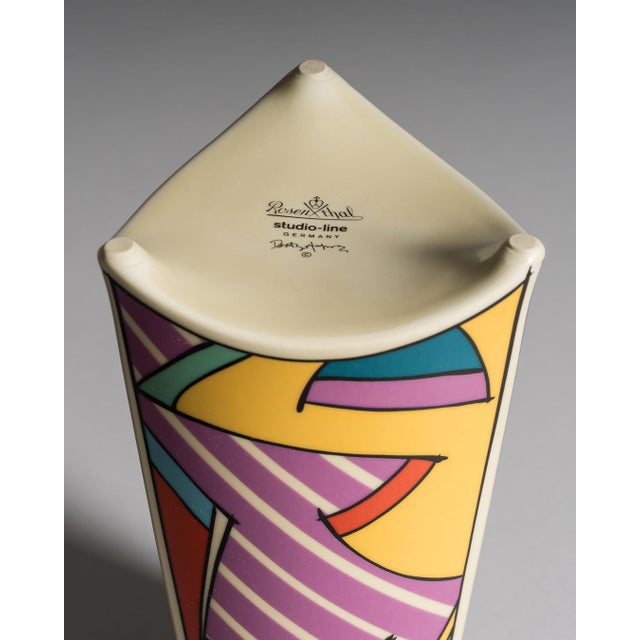Flash Porcelain Vase Duo and Ashtray by Dorothy Hafner for Rosenthal, 1980s, Set of 3 For Sale - Image 14 of 15