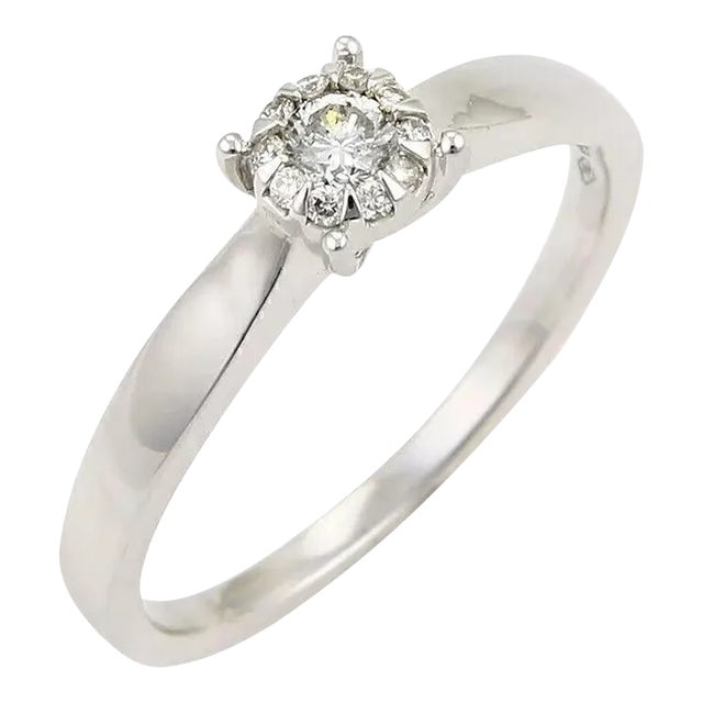 Bliss by Damiani Illusion Diamonds 18k White Gold Ring For Sale