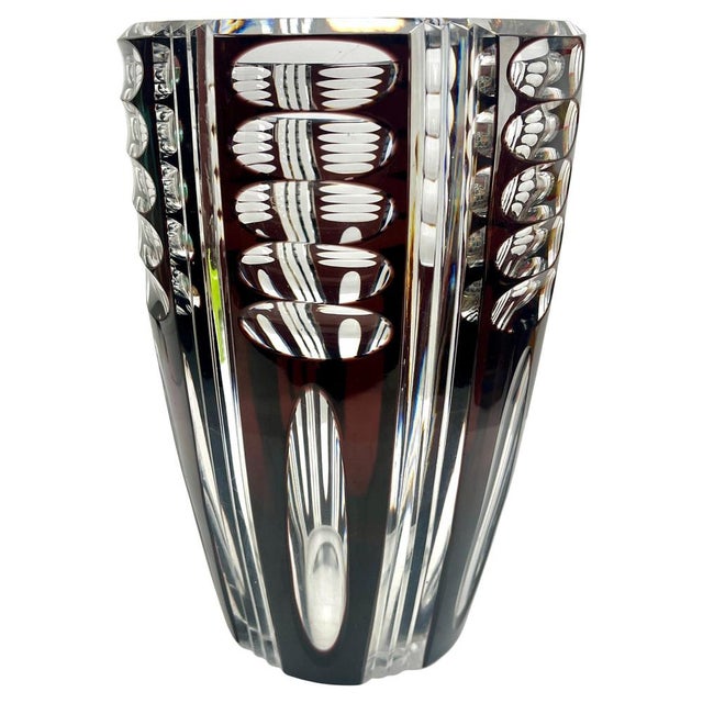 Crystal Vase from Val Saint Lambert, Belgium, 1950s For Sale - Image 10 of 10