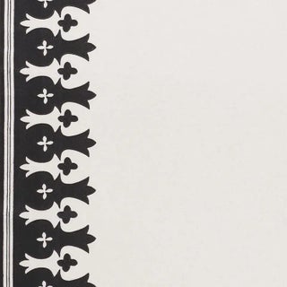 Schumacher Bergama Fabric in Carbon & Ivory For Sale