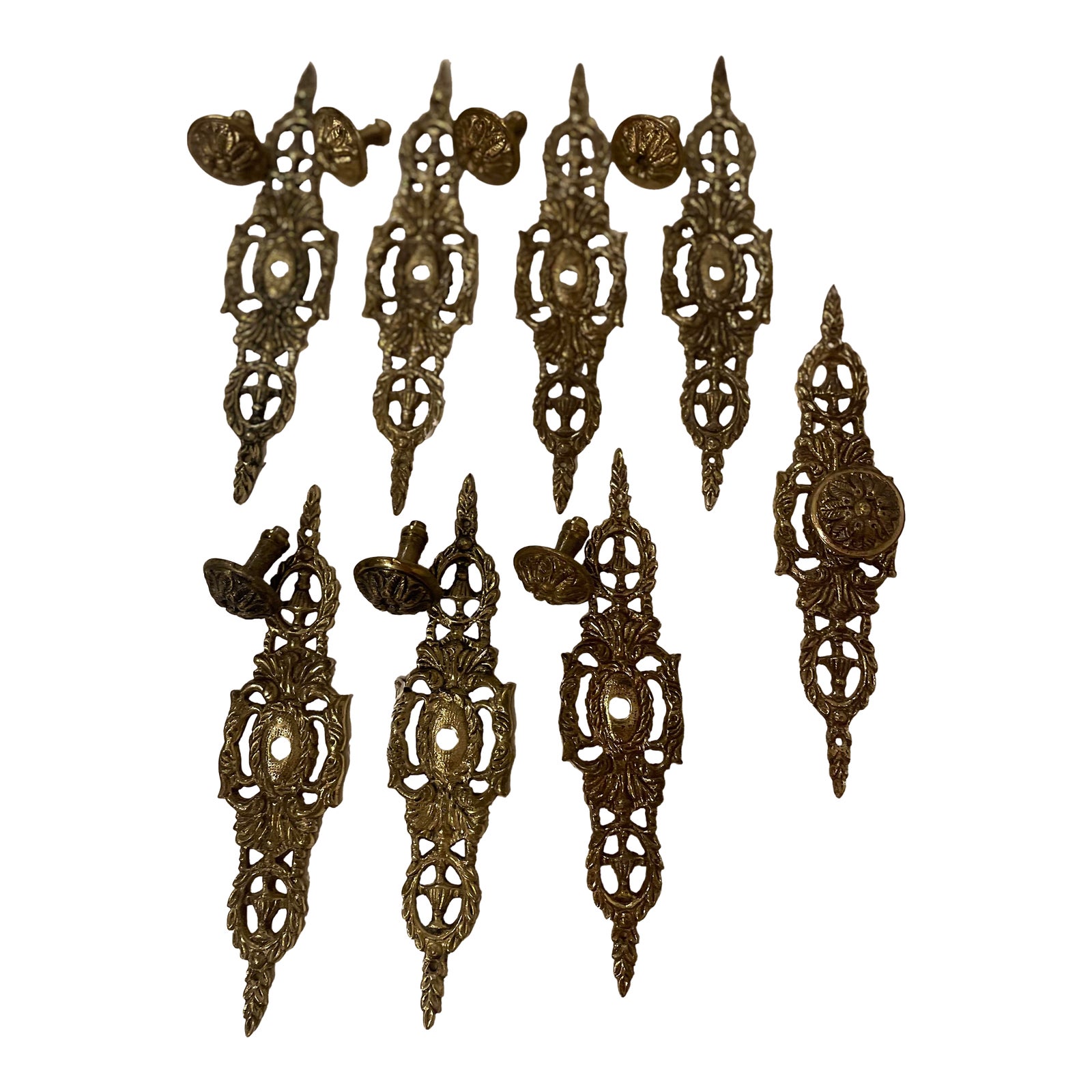 1950s Bronze Hardware Set of 8 Chairish